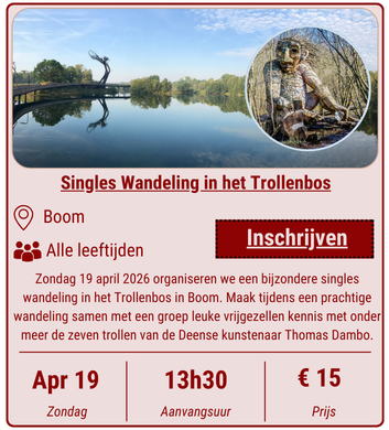 Singles Wandeling in het Trollenbos op 19 april 2026