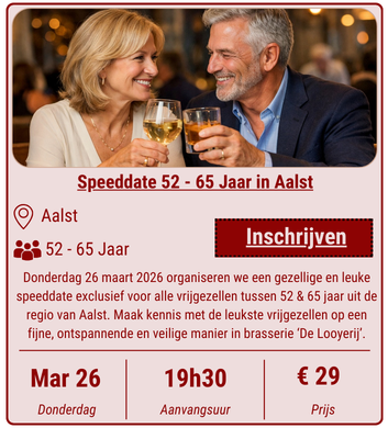 Speeddate 52 - 65 jaar in Aalst