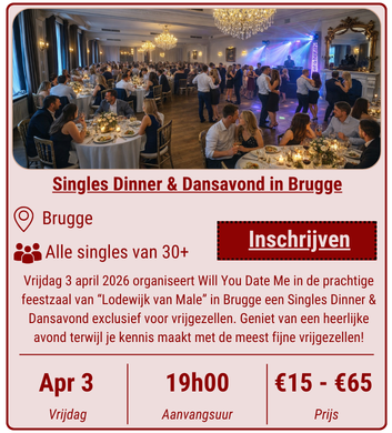 Singles Dinner & Dansavond in Brugge