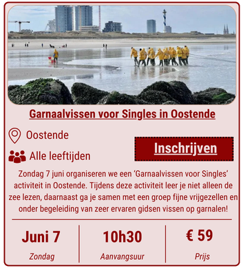 Garnaalvissen voor Singles in Oostende op 7 juni 2026