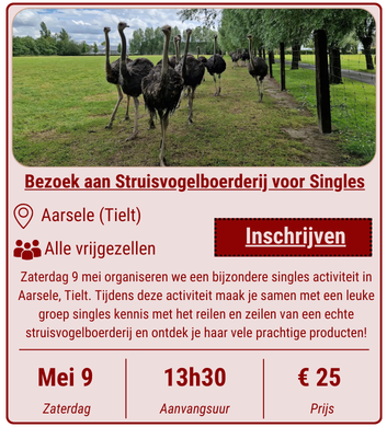 Bezoek aan Struisvogelboerderij voor Singles op 9 mei 2026