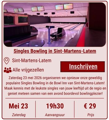 Singles Bowling in Sint-Martens-Latem op 23 mei 2026