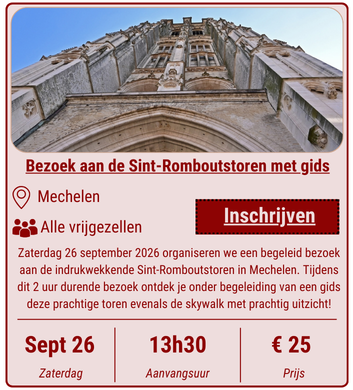 Bezoek aan de Sint-Romboutstoren met Gids op 26 september 2026