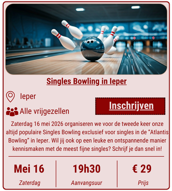 Singles Bowling in Ieper op 16 mei 2026