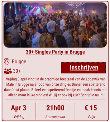 Singles Party in Brugge - 3 april 2026