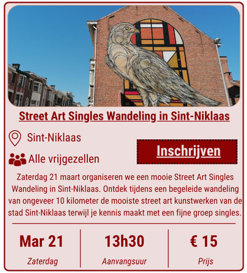 Street Art Singles Wandeling in Sint-Niklaas op 21 maart 2026