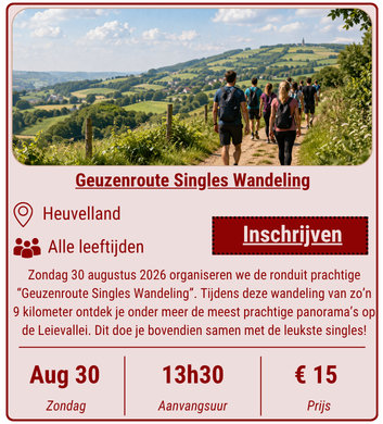 Geuzenroute Singles Wandeling 30 augustus 2026