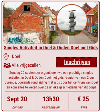 Singles Activitet in Doel 20 september 2026