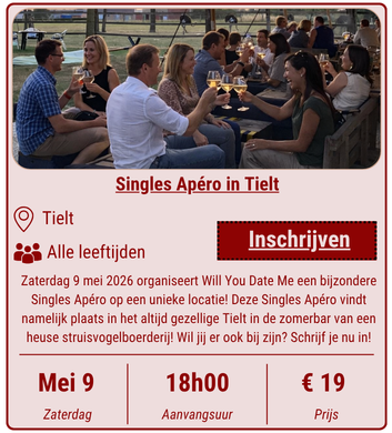 Singles Apéro in Tielt op 9 mei 2026