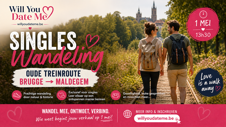Singles Wandeling Brugge 1 mei 2026