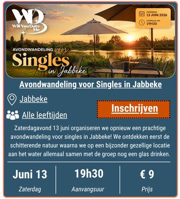 Avondwandeling voor Singles in Jabbeke - 13 juni 2026