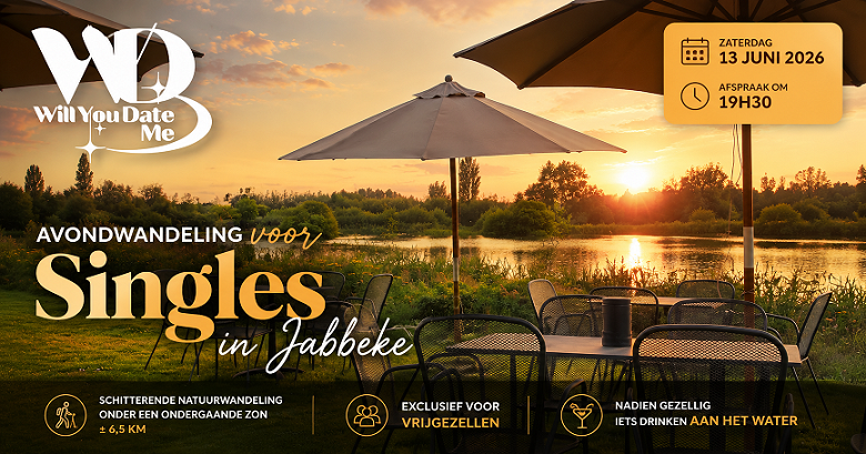 Avondwandeling voor Singles in Jabbeke op 13 juni 2026