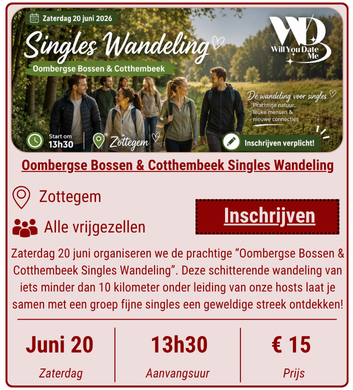Oombergse Bossen & Cotthembeek Singles Wandeling - 20 juni 2026