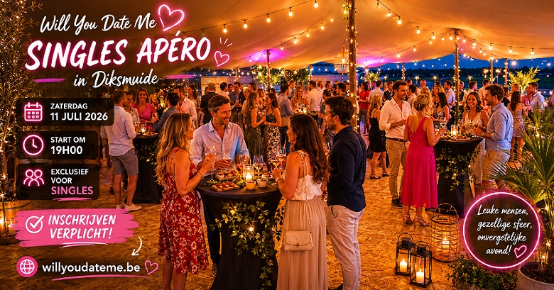 Singles Apéro in Diksmuide op 11 juli 2026