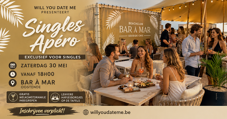 Singles Apéro in Oostende op 30 mei 2026