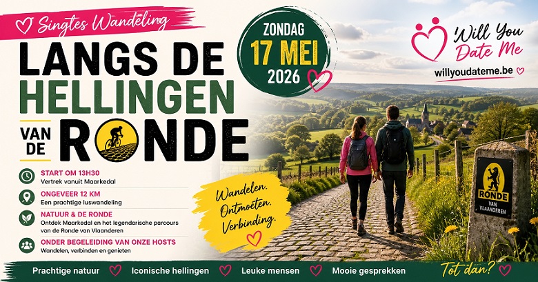 Singles Wandeling Langs de Hellingen van de Ronde - 17 mei 2026