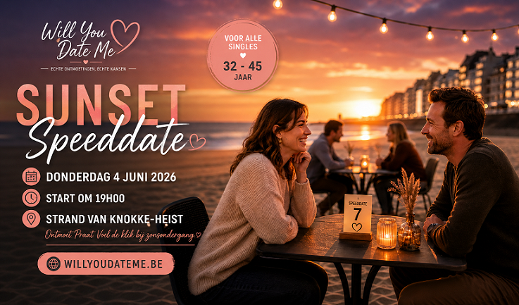 Sunset Speeddate 32 - 45 Knokke-Heist op 4 juni 2026