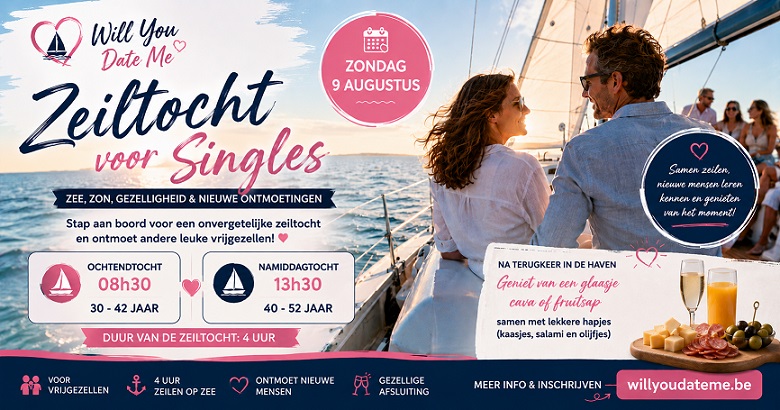 Zeiltocht voor Singles 9 augustus 2026