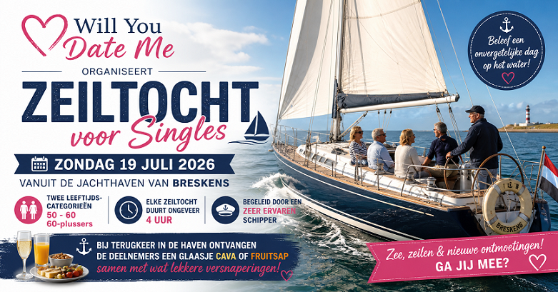 Zeiltocht voor Singles op 19 juli 2026