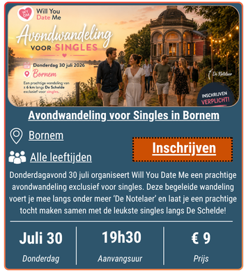 Avondwandeling voor Singles in Bornem (30 juli 2026)