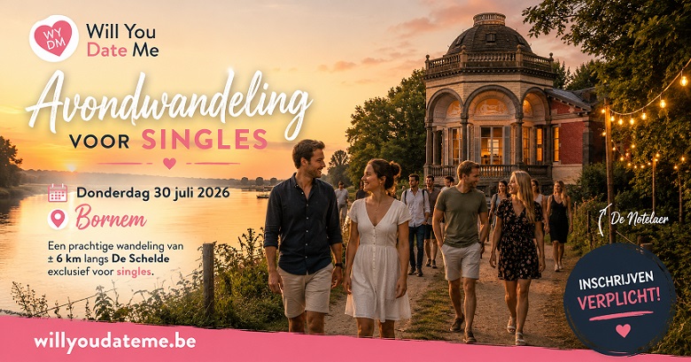Avondwandeling voor Singles in Bornem op 30 juli 2026