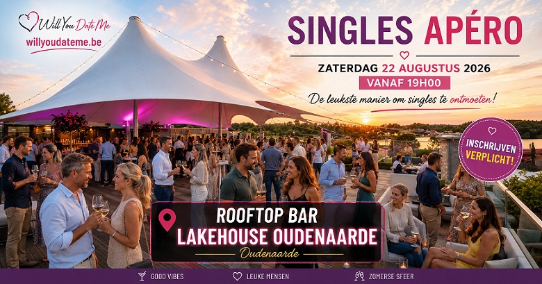 Singles Apéro Lakehouse Oudenaarde 22 augustus 2026