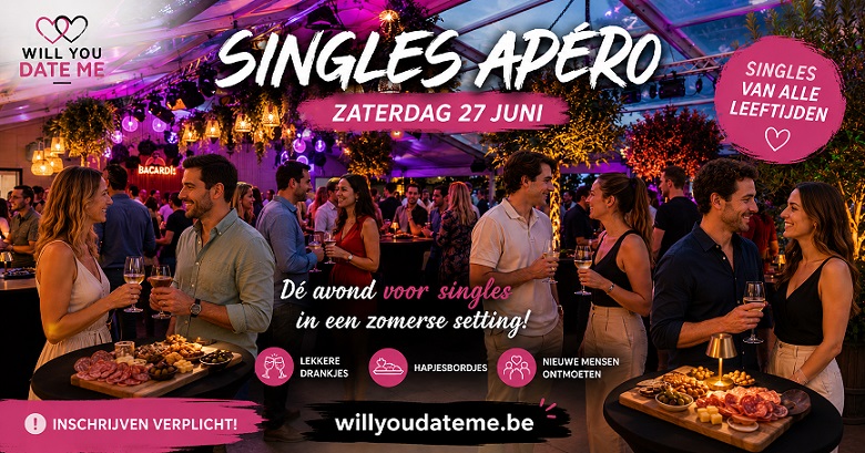 Singles Apéro in Brugge op 27 juni 2026