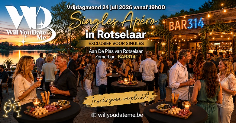 Singles Apéro in Rotselaar op 24 juli 2026