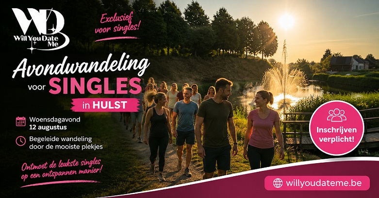 Avondwandeling voor Singles in Hulst op 12 augustus 2026