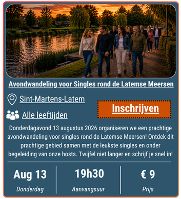 Avondwandeling voor Singles rond de Latemse Meersen