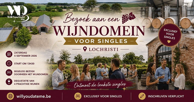 Bezoek aan wijndomein in Lochristi voor Singles op 5 september 2026