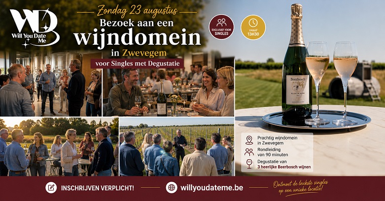 Bezoek aan wijndomein in Zwevegem op 23 augustus 2026