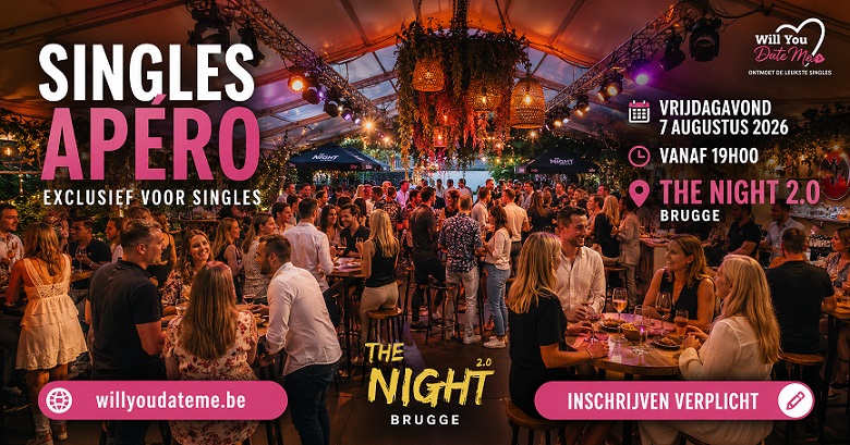 Singles Apéro in Brugge - 7 augustus 2026
