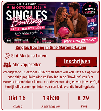 Singles Bowling in Sint-Martens-Latem - 16 oktober 2026