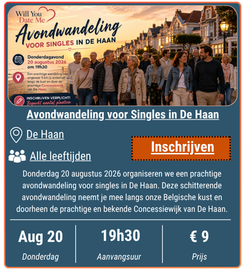 Avondwandeling voor Singles in De Haan - 20 augustus 2026