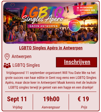 LGBTQ Singles Apéro in Antwerpen - 11 september 2026