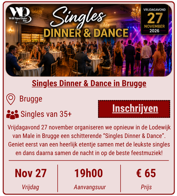 Singles Dinner & Dance Brugge - 27 november 2026