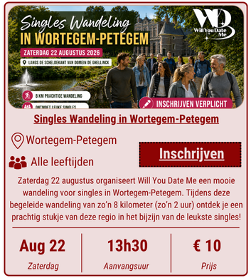 Singles Wandeling in Wortegem-Petegem - 22 augustus 2026