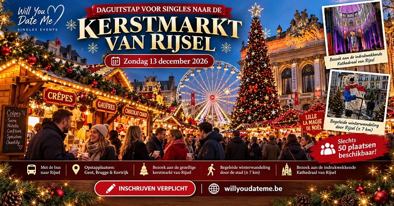Daguitstap voor Singles naar de Kerstmarkt van Rijsel op zondag 13 december 2026