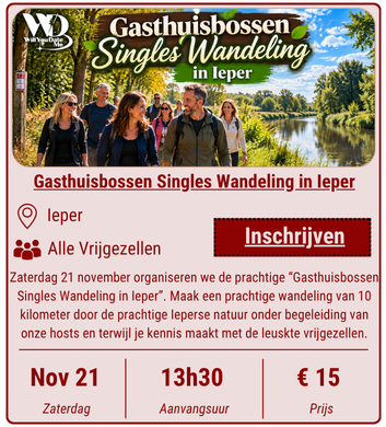 Gasthuisbossen Singles Wandeling in Ieper - 21 november 2026