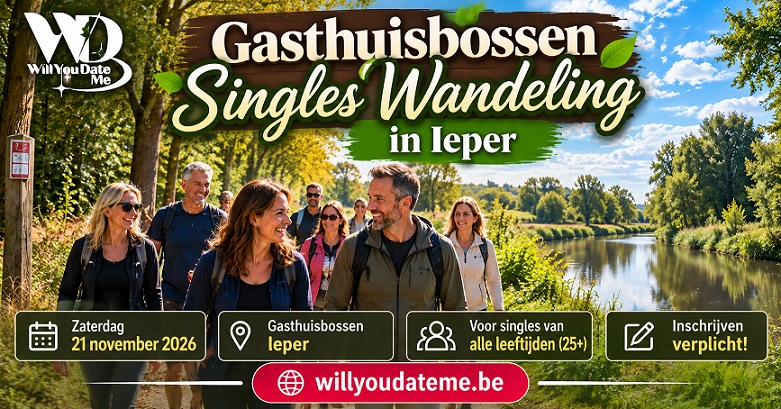 Gasthuisbossen Singles Wandeling in Ieper op 21 november 2026