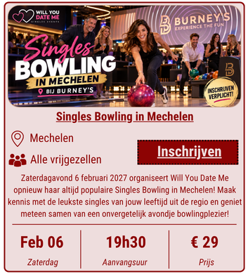 Singles Bowling in Mechelen op 6 februari 2027