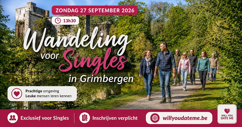 Wandeling voor Singles in Grimbergen op 27 september 2026