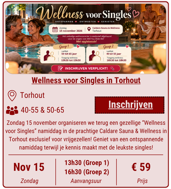 Wellness voor Singles in Torhout - 15 november 2026