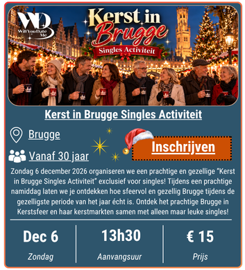 Kerst in Brugge Singles Activiteit - 6 december 2026
