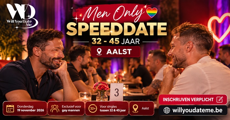 Men Only Speeddate 32 - 45 in Aalst op 19 november 2026