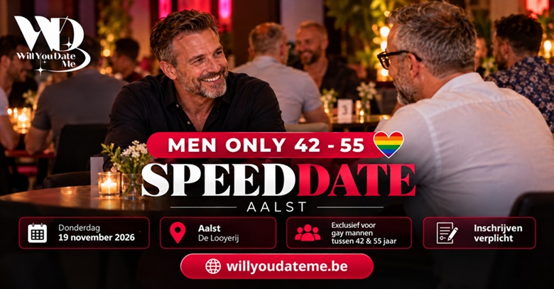 Men Only Speeddate 42 - 55 in Aalst op 19 november 2026