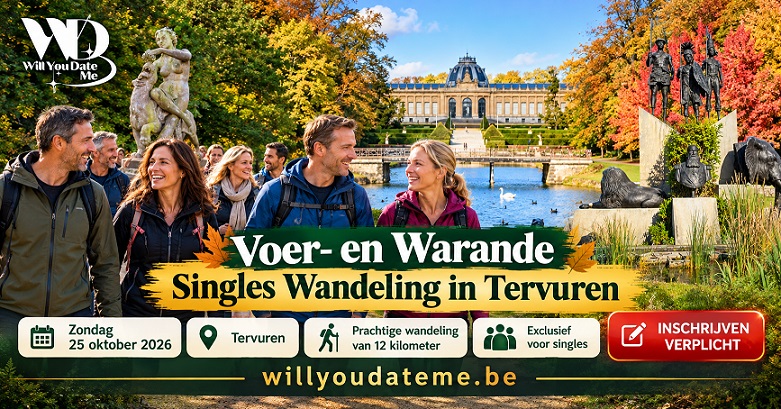 Voer- en Warande Singles Wandeling in Tervuren op zondag 25 oktober 2026